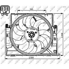 Ventilator, radiator BMW 2 (F22, F87), Compartiment, 10.2012 - NRF 47736