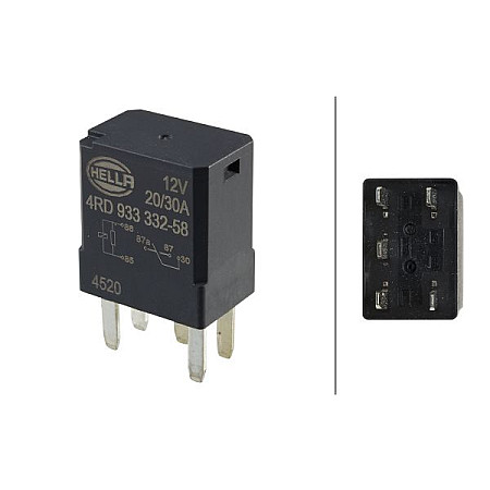 Releul curentului de lucru Releu 12V BUICK CENTURY LAE LUCERNE PARK AVENUE RENDEZVOUZ SKYLARK CADILLAC ATS CTS CT PONTIAC SUNFIRE, Compartiment, 06.1994 - 09.2005 HELLA 4RD 933 332-581