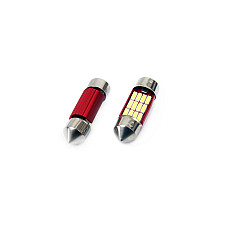 Set becuri auto cu LED CANBUS sofit compatibil C5W 12 SMD 31mm Alb 12/24V, destinat competitiilor auto sau off-road