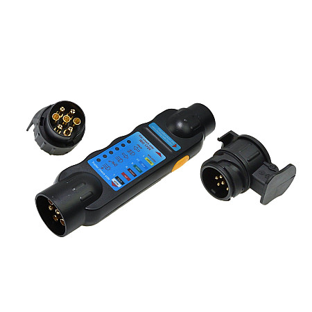 Tester de prize si fise de remorca cu adaptoare 13/7 si 7/13