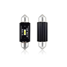 Set becuri auto cu LED CANBUS sofit compatibil C5W 1 SMD 39mm Alb 12/24V, destinat competitiilor auto sau off-road