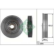 Fulie arbore cotit RENAULT LAGUNA (DT0/1), Compartiment, 09.2008 - 12.2015 INA 544 0090 10