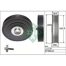 Fulie curea. arbore cotit Crankshaft pulley NISSAN PRIMERA RENAULT GRAND SCENIC II GRAND SCENIC III LAGUNA II MEGANE MEGAN RENAULT LAGUNA I (B56_, 556_), Hatchback, 11.1993 - 08.2002 INA 544 0088 20