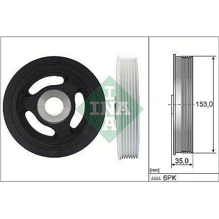 Fulie arbore cotit PEUGEOT 301 (D), Sedan, 11.2012 - INA 544 0104 10