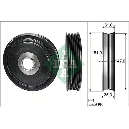 Fulie arbore cotit RENAULT MEGANE II (KM0/1_), Turism, 08.2003 - 08.2012 INA 544 0110 10