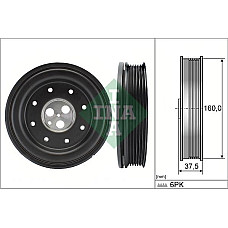 Fulie curea. arbore cotit Crankshaft pulley FORD MONDEO III TRANSIT JAGUAR X-TYPE I 2.0D-2.2D 08.00-12.09 FORD TRANSIT (FA_), Van, 01.2000 - 05.2006 INA 544 0134 10
