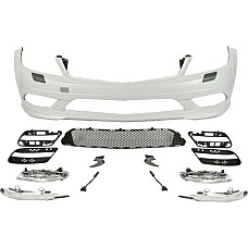 Bara de protectie Bara Fata cu lumini LED de zi AMG cu grilaje cu gauri pentru spalator de faruri pentru pictura se potriveste. BLIC 5510-00-3518905KP