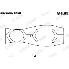 Cuzinet. arbore Bucsa de prindere suprafata de otel acoperita cu bronz DAF 85 CF 95 XF CF 85 XF 95 BOVA FUTURA MA DAF 85 CF (AD85), 02.1998 - 12.2000 Glyco 55-3950 SEMI