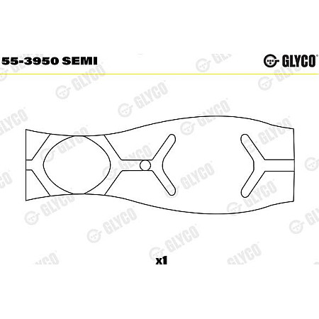 Cuzinet. arbore Bucsa de prindere suprafata de otel acoperita cu bronz DAF 85 CF 95 XF CF 85 XF 95 BOVA FUTURA MA DAF 95 XF (AS95XF), 01.1997 - 09.2002 Glyco 55-3950 SEMI
