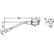 Bloc lumini de control Comutator combinat sub volan Claxon Indicatorii DEUTZ FAHR D 01.68- HELLA 6BA001 539-001