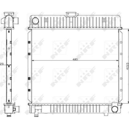 Radiator. racire motor Radiator motor se potriveste. MERCEDES 123 C123 123 T-MODEL S123 123 W123 S W126 2.0-2.9D MERCEDES-BENZ 123 (C123), Compartiment, 03.1977 - 12.1985 NRF 504250