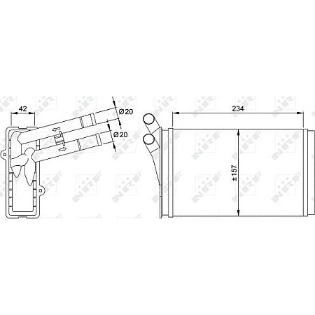 Schimbator caldura. incalzire habitaclu 8D1.819.030 O REZISTENTA DE INCALZIRE VW PASSAT V 10-96> AUDI 80 Avant V (8C5, B4), Turism, 09.1991 - 01.1996 NRF 50524