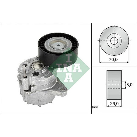 Intinzator.curea transmisie Multi-V belt tensioner MERCEDES C CL203 C T-MODEL S202 C T-MODEL S203 C T-MODEL S204 C W202 C MERCEDES-BENZ SPRINTER 3-t (903), Van, 01.1995 - 05.2012 INA 534 0481 10