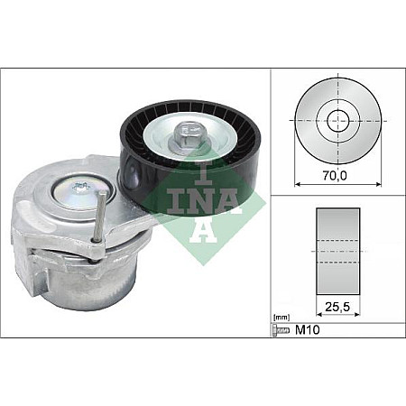 Intinzator.curea transmisie Multi-V belt tensioner CHEVROLET CRUZE TRAX OPEL ASTRA J ASTRA J GTC CORSA D MERIVA B MOKKA - OPEL ASTRA J GTC (B-K), Hatchback, 10.2011 - INA 534 0438 10