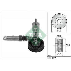 Intinzator.curea transmisie V-nerv curea tensionare AUDI A4 1.9TDI 00.03- A6 1.9 TDI-00.07 Skoda Superb 1.9TDI 02.02- Volkswa VW PASSAT Variant V (3B6), Turism, 09.2000 - 08.2005 INA 534 0014 10