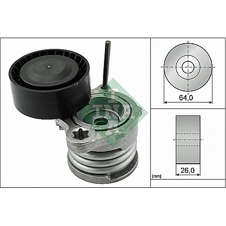 Intinzator.curea transmisie pentru canel tensionare a centurii alternator E81 BMW Seria 1 3 E90 2.0d-3.0d 09.04- BMW 3 Touring V (E91), Turism, 12.2004 - 12.2012 INA 534 0331 10