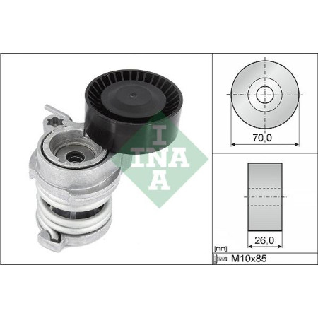 Intinzator.curea transmisie Multi-V belt tensioner BMW 1 E81 1 E82 1 E87 1 E88 3 E46 3 E90 3 E91 3 E92 3 E93 5 E60 X1 E84 BMW 1 (E82), Compartiment, 10.2006 - 10.2013 INA 534 0708 10