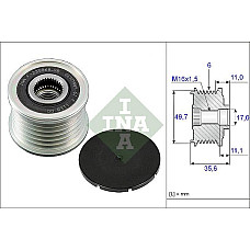 Sistem roata libera. generator Rulita alternator MERCEDES C CL203 C W203 C W204 C T-MODEL S203 C T-MODEL S204 CLC MERCEDES-BENZ C-CLASS (W204), Sedan, 01.2007 - 01.2015 INA 535 0086 10
