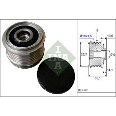 Sistem roata libera. generator Rulita alternator VOLVO C30 C70 II S40 II V40 V50 FORD KUGA I 2.0-2.5 01.04- VOLVO C70 II (542), Sabrioleta, 03.2006 - 12.2013 INA 535 0161 10