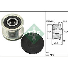 Sistem roata libera. generator Rulita alternator MAN TGE AUDI A1 A3 A4 ALLROAD B8 A4 ALLROAD B9 A4 B6 A4 B7 A4 B8 VW CRAFTER 30-50 (2F_), Cadru de sprijin, 04.2006 - 12.2016 INA 535 0124 10