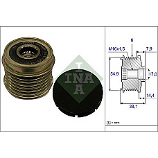 Sistem roata libera. generator Rulita alternator IVECO DAILY IV DAILY V DAILY VI CITROEN JUMPER FIAT DUCATO PEUGE FIAT DUCATO (250_, 290_), Cadru de sprijin, 07.2006 - INA 535 0176 10