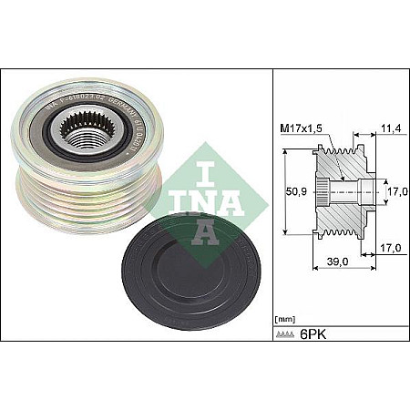 Sistem roata libera. generator Rulita alternator MAZDA CX-3 CX-5 MX-5 IV MX-5 RF TARGA 2.0-2.5 05.17- MAZDA CX-3 (DK), Crossover, 01.2015 - INA 535 0358 10