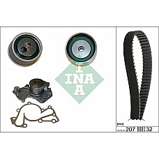 Set pompa apa curea dintata Timing set belt pulley water pump HYUNDAI COUPE II SANTA FE I SONATA IV TIBURON TRAJET TRAJ HYUNDAI TUCSON (JM), Crossover, 06.2004 - INA 530 0430 30