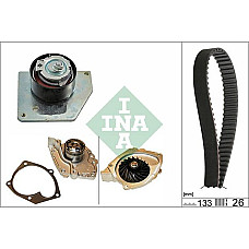 Set pompa apa curea dintata Set de distributie curea intinzator pompa de apa se potriveste. RENAULT GRAND SCENIC III MEGANE M RENAULT MEGANE III Grandtour (KZ0/1), Turism, 11.2008 - INA 530 0579 30