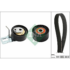 Set curea de distributie Set de distributie curea pinion se potriveste. DS DS 3 DS 4 DS 5 CITROEN BERLINGO BERLINGO MULTISPACE CITROEN SPACETOURER (V_), Autobuz, 04.2016 - INA 530 0698 10