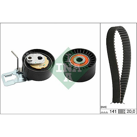 Set curea de distributie Set de distributie curea pinion se potriveste. DS DS 3 DS 4 DS 5 CITROEN BERLINGO BERLINGO MULTISPACE CITROEN C3 III (SX_, SY_), Van, 07.2016 - INA 530 0698 10