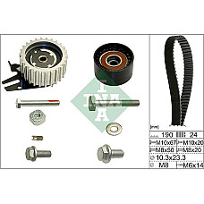 Set curea de distributie Set de distributie curea pinion se potriveste. ALFA ROMEO 156 159 FIAT CROMA DOBLO-MINIVAN GRANDE PUNT VAUXHALL ASTRA Mk V (H) Sport Hatch (A04), Hatchback, 02.2005 - 11.2010 INA 530 0624 10