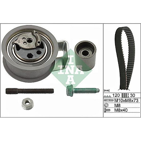 Set curea de distributie Set de distributie curea pinion se potriveste. AUDI A2 A3 A4 B5 A4 B6 A6 C5 FORD GALAXY I SEAT ALHAMBR VW PASSAT V (3B5), Turism, 05.1997 - 12.2001 INA 530 0091 10
