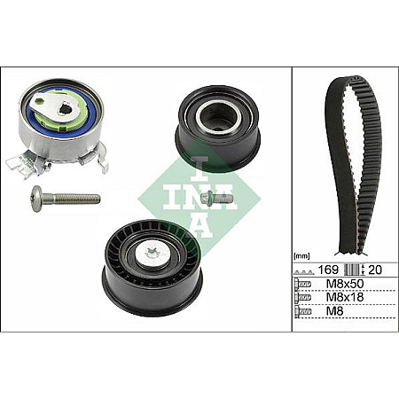 Set curea de distributie Set de distributie curea pinion se potriveste. CHEVROLET CORSA TIGRA OPEL ASTRA F ASTRA F CLASSIC ASTR VAUXHALL TIGRA TwinTop (X04), Sabrioleta, 06.2004 - 08.2009 INA 530 0078 10