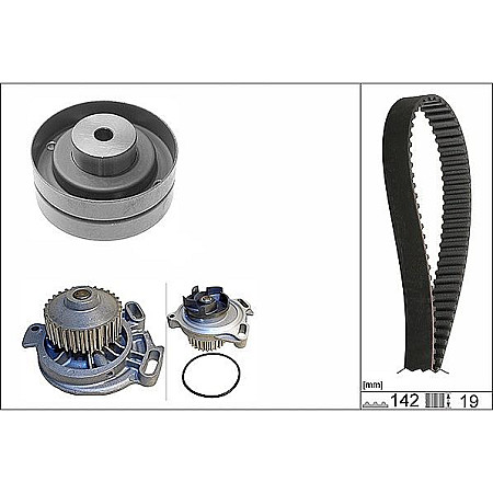 Set pompa apa curea dintata Set de distributie curea intinzator pompa de apa se potriveste. AUDI 100 C3 200 C3 80 B4 90 B3 CA AUDI COUPE II (89, 8B), Compartiment, 10.1988 - 12.1996 INA 530 0156 30