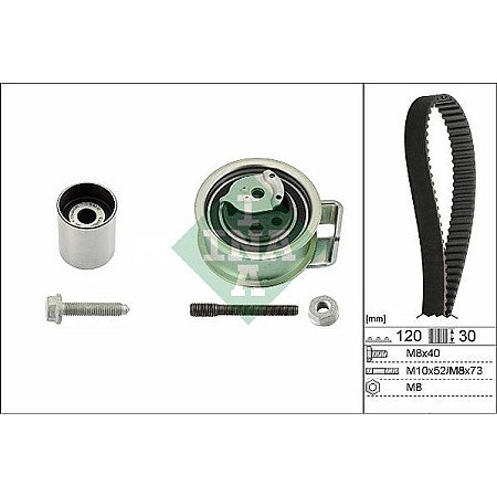 Set curea de distributie Set de distributie curea pinion se potriveste. AUDI A6 C5 FORD GALAXY I SEAT ALHAMBRA AROSA VW BORA BO VW PASSAT V (3B5), Turism, 05.1997 - 12.2001 INA 530 0176 10
