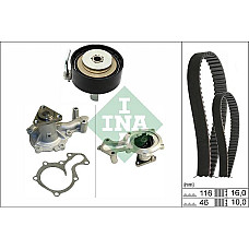 Set pompa apa curea dintata Set de distributie curea intinzator pompa de apa se potriveste. FORD B-MAX C-MAX II ECOSPORT FIES FORD TRANSIT CONNECT V408 (PU2), Box/MPV, 02.2013 - INA 530 0700 30