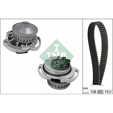 Set pompa apa curea dintata Set de sincronizare curea scripete pompa de apa AUDI 50 80 B2 VW DERBY GOLF I GOLF VW PASSAT (32), Hatchback, 05.1973 - 07.1981 INA 530 0717 30
