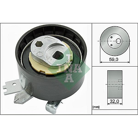 Rola intinzator.curea distributie Timing belt tension roll-pulley MERCEDES A W176 B SPORTS TOURER W246 W242 CITAN MIXTO DO RENAULT MEGANE GRAND COUPE IV (RFB), Sedan, 10.2016 - INA 531 0906 10