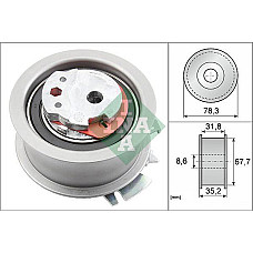 Rola intinzator.curea distributie Rola de tensionare curea de distributie AUDI A3 A4 A6 MITSUBISHI LANCER SEAT ALTEA TOLEDO III VW GOLF V Variant (1K5), Turism, 01.2007 - 07.2009 INA 531 0628 30