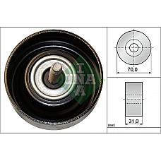 Rola ghidare-conducere. curea transmisie Poly V-belt pulley CHEVROLET CAPTIVA MALIBU OPEL ANTARA A ASTRA J GTC INSIGNIA A OPEL INSIGNIA A Sports Tourer (G09), Turism, 07.2008 - 03.2017 INA 532 0614 10