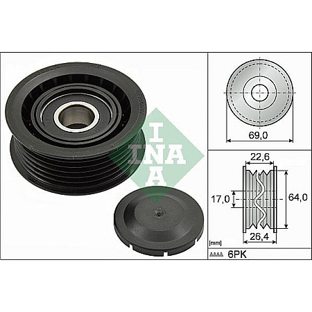 Rola ghidare-conducere. curea transmisie Rola ghidare curea transmisie cu canel AUDI A4 A5 A6 A8 BMW 3 E46 MERCEDES C W203 W2 MERCEDES-BENZ SPRINTER 3-t (906), Van, 06.2006 - INA 532 0160 10