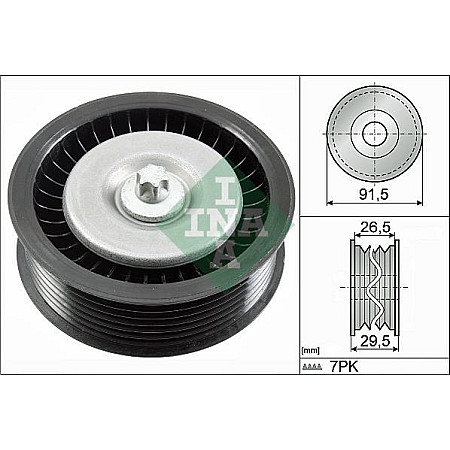 Rola ghidare-conducere. curea transmisie Poly V-belt pulley MERCEDES CLS C218 CLS SHOOTING BRAKE X218 E A207 E ALL-TERRAIN MERCEDES-BENZ S-CLASS (C217), Compartiment, 04.2014 - INA 532 0808 10