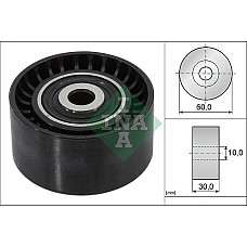 Rola ghidare-conducere. curea transmisie Ruloul - scripetele de sustinere a curelei de distributie VOLVO C30 S40 RENAULT MEGANE III (BZ0/1_, B3_), Hatchback, 11.2008 - INA 532 0321 10