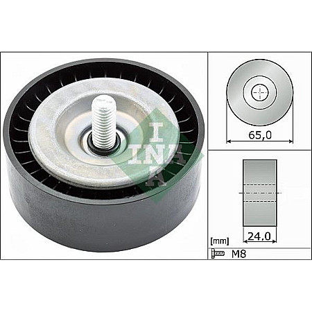 Rola ghidare-conducere. curea transmisie Poly V-belt pulley FORD B-MAX C-MAX II ECOSPORT FIESTA VI FIESTA VII FOCUS III GR FORD TOURNEO COURIER B460 (JU2), Dubita, 02.2014 - INA 532 0782 10