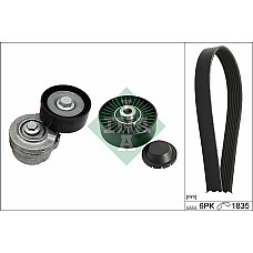 Set curea transmisie cu canel V-belts set with rollers ALFA ROMEO 147 156 GT FIAT MAREA MULTIPLA LANCIA LYBRA 1.9D 09.9 ALFA ROMEO GT (937_), Compartiment, 11.2003 - 09.2010 INA 529 0498 10