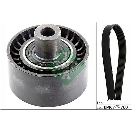 Set curea transmisie cu caneluri CITROEN C4 Picasso I (UD_), Dubita, 10.2006 - 12.2015 INA 529 0406 10