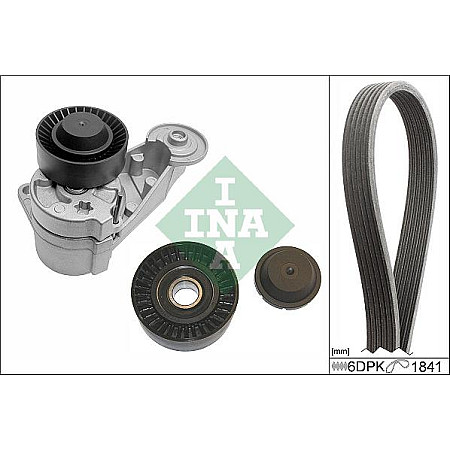 Set curea transmisie cu caneluri VOLVO XC70 II (136), Turism, 04.2007 - INA 529 0480 10
