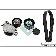 Set curea transmisie cu caneluri Multi-V-belt set with tensioner fits. BMW 2 F45 2 GRAN TOURER F46 X1 F48 X2 F39 MINI F55 F56 F5 BMW 2 Active Tourer (F45), Dubita, 11.2013 - INA 529 0516 10