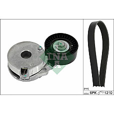 Set curea transmisie cu caneluri Multi-V-belt set with tensioner fits. NISSAN JUKE PULSAR QASHQAI II TIIDA X-TRAIL III RENAULT C NISSAN PULSAR (C13), Hatchback, 08.2012 - INA 529 0512 10