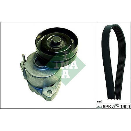 Set curea transmisie cu caneluri OPEL OMEGA B (V94), Sedan, 03.1994 - 12.2005 INA 529 0091 10